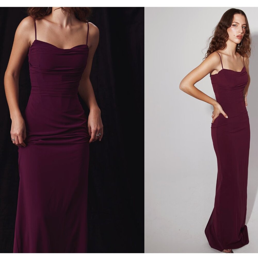HOUSE OF CB S D-DD 'Lani' Merlot Corset Maxi Dress NWOT size S - Picture 3 of 15